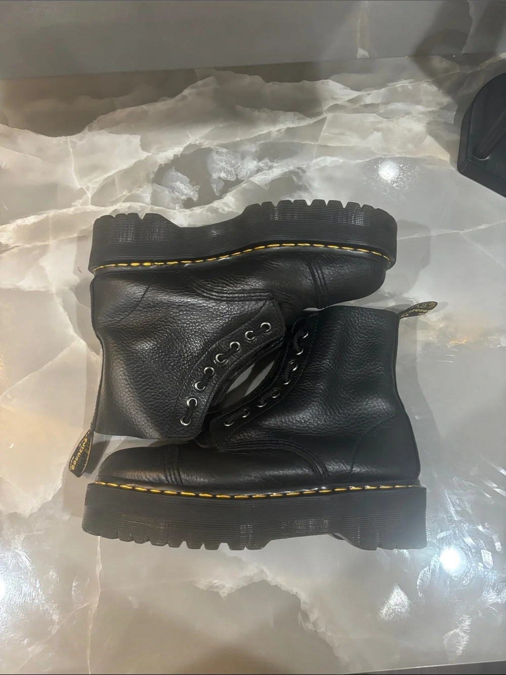 Dr. Martens SINCLAIR Milled Nappa Leather Platform Boots